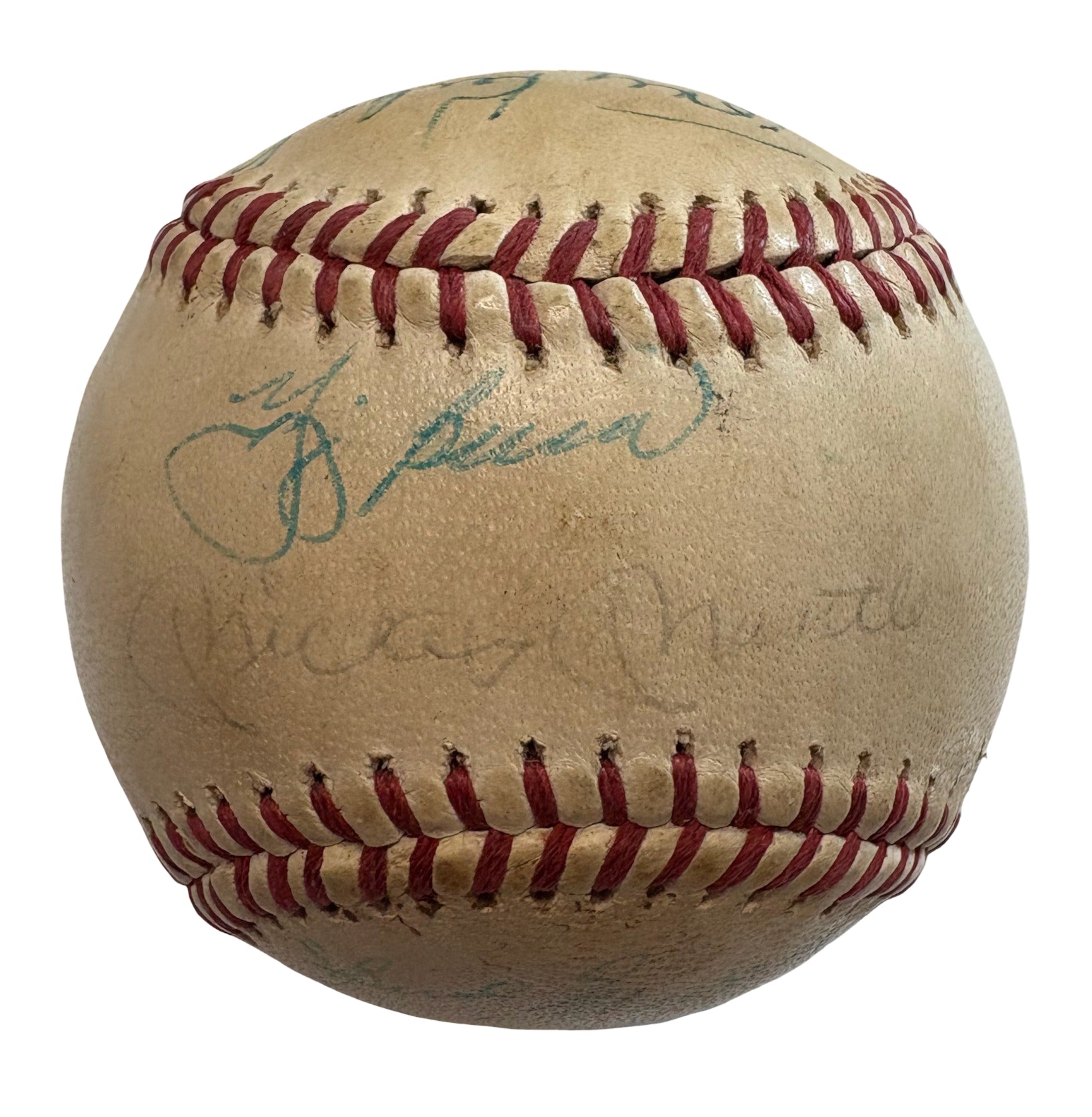 1962 New York Yankees Mickey Mantle Team Autographed Signed Baseball AMCo LOA