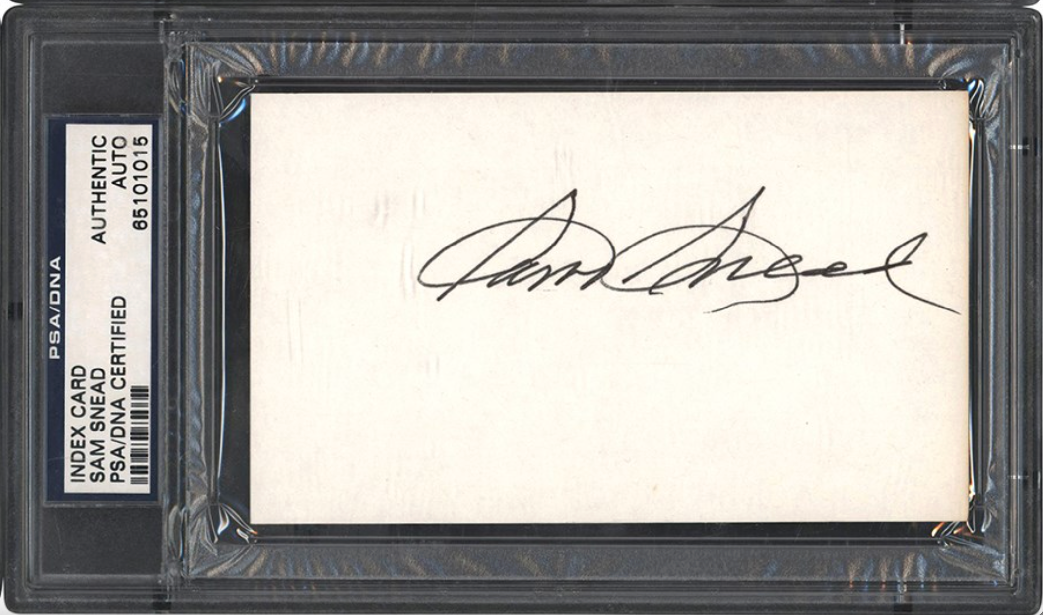 Sam Snead Golf Legend Autographed Signed Index Card PSA