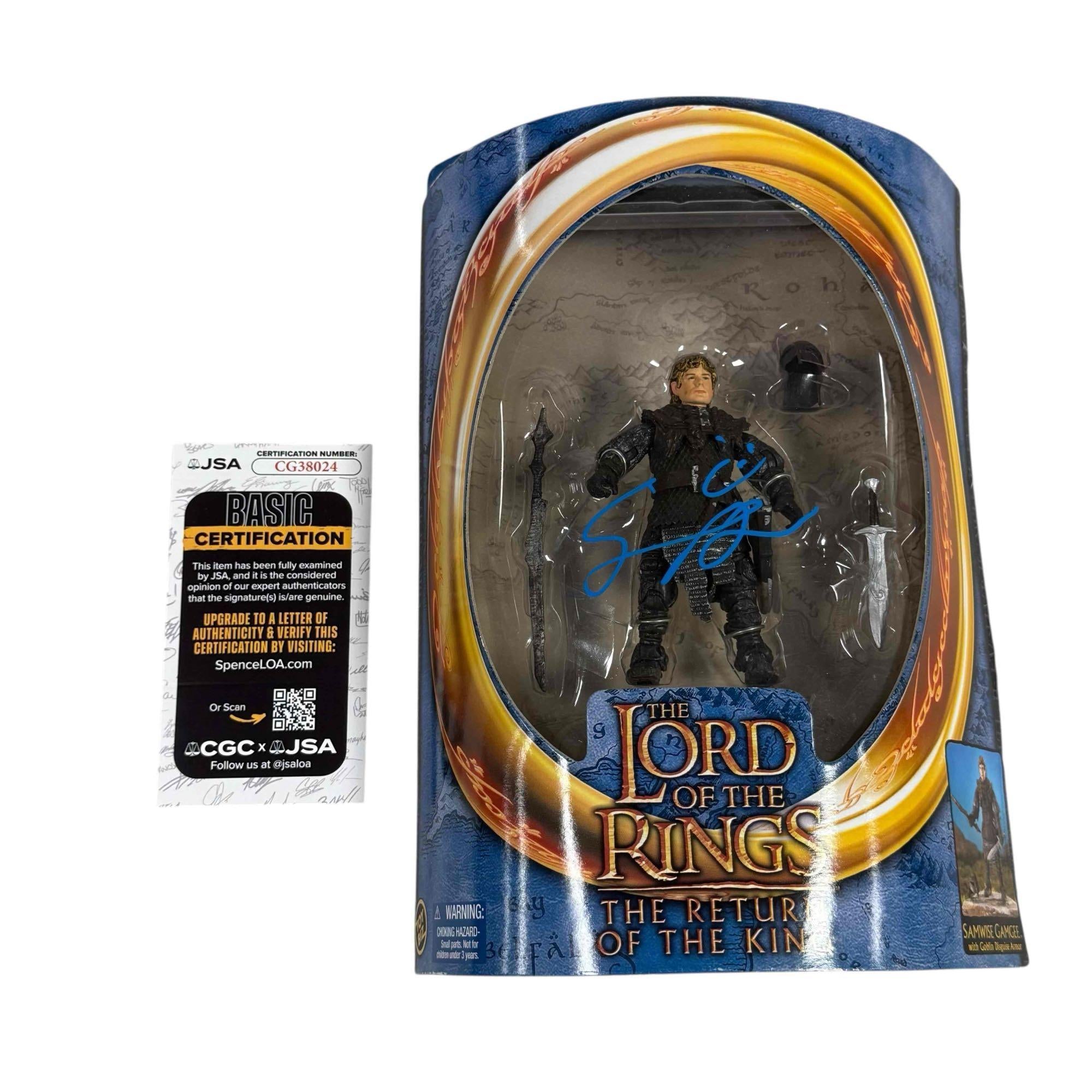 Sean Astin Lord Of The Rings Autographed Signed Figure JSA COA