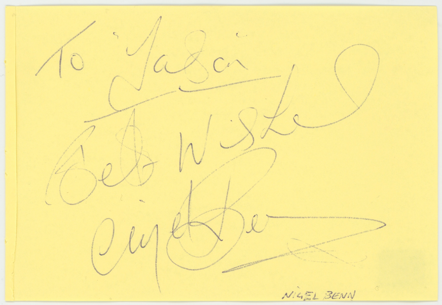 Nigel Benn British Boxer Autographed Signed Album Page AMCo COA