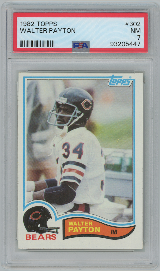 Walter Payton 1982 Topps #302 Chicago Bears  PSA 7