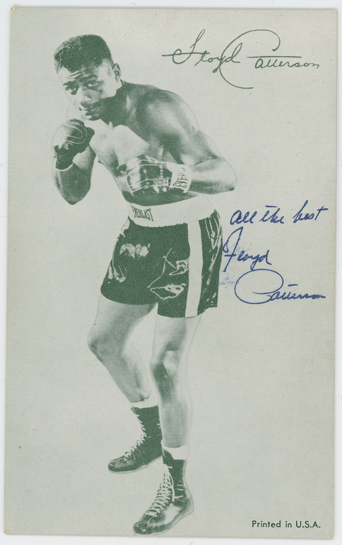 Floyd Patterson Legendary Boxer Autographed Signed Original Exhibit Card JSA COA