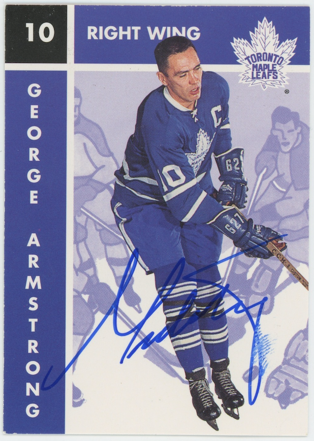 George Armstrong Leafs 1995-96 Parkhurst #171 Auto Signed  JSA COA