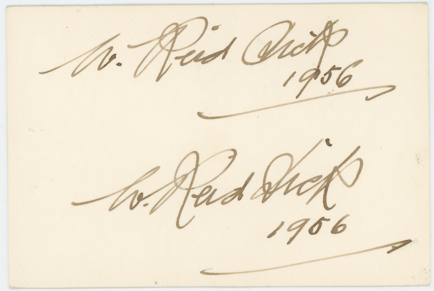 William Reid Dick Scottish Sculptor Autographed Signed Index Card AMCo COA