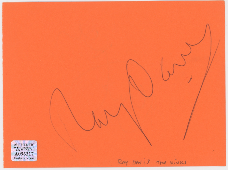 Eric Idle & Ray Davies Autographed Signed Album Page AMCo COA