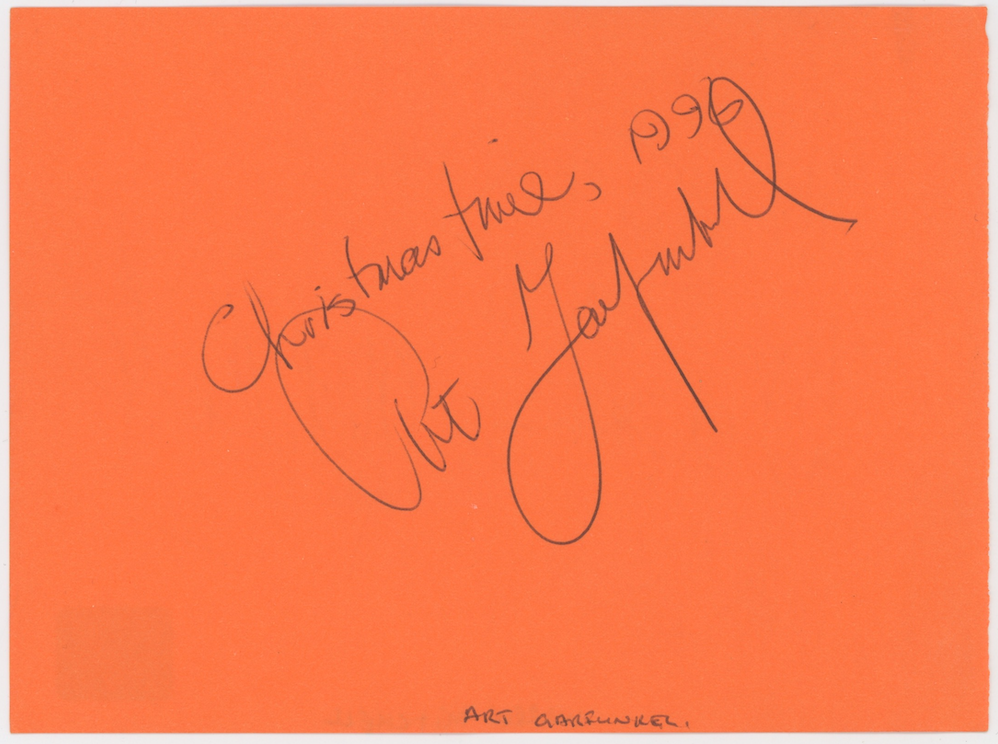Art Garfunkel & Warren Mitchell Autographed Signed Album Page AMCo COA