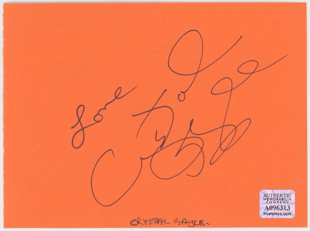 Robert Palmer & Crystal Gayle Autographed Signed Album Page AMCo COA
