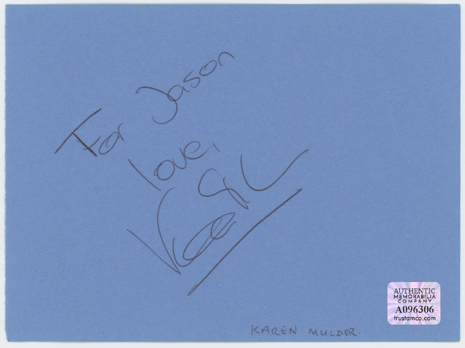Pet Shop Boys & Karen Mulder Autographed Signed Album Page AMCo COA