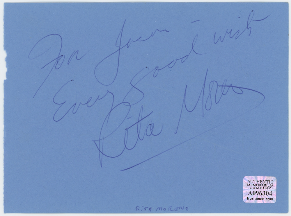 Tony Bennett & Rita Moreno Autographed Signed Album Page AMCo COA