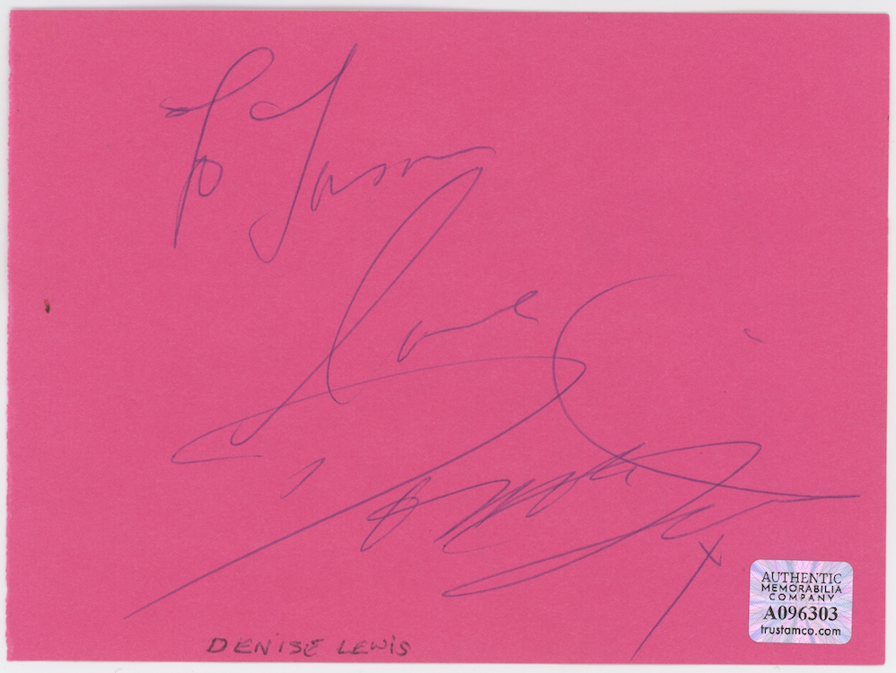 Marie Osmond & Denise Lewis Autographed Signed Album Page AMCo COA