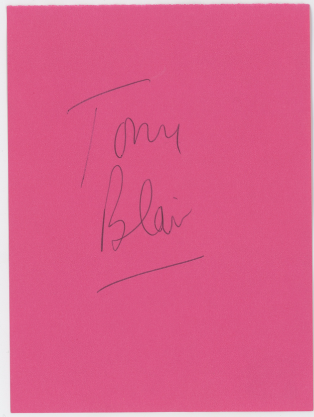 Tony Blair UK Prime Minister Autographed Signed Album Page AMCo COA