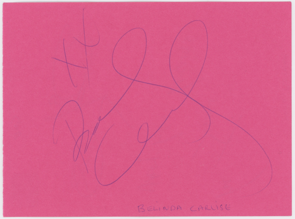 Belinda Carlisle & David Puttnam Autographed Signed Album Page AMCo COA