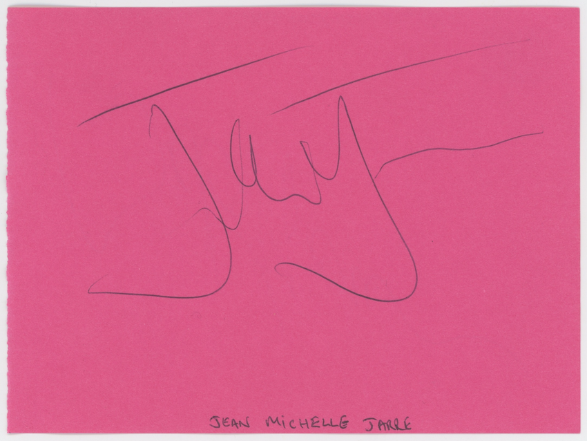 Jean-Michel Jarre & Bob Hoskins Autographed Signed Album Page AMCo COA