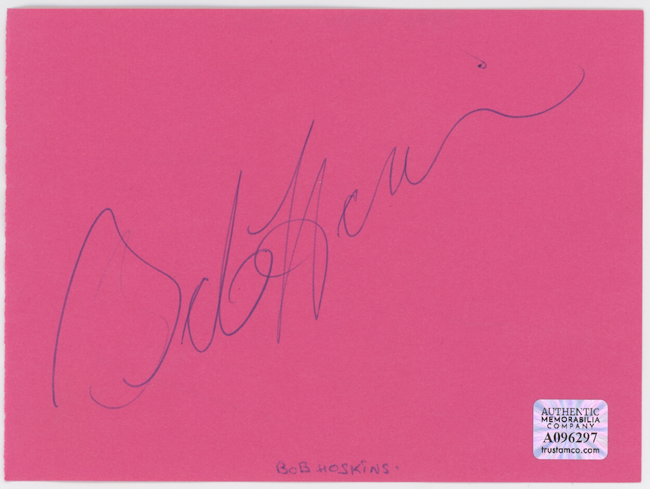 Jean-Michel Jarre & Bob Hoskins Autographed Signed Album Page AMCo COA