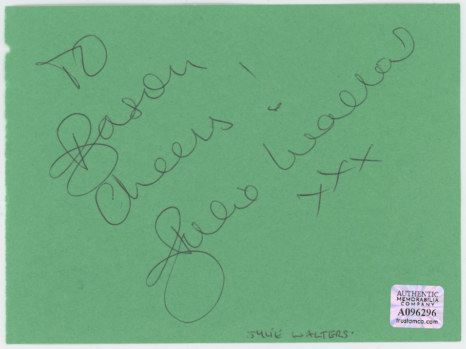 Hank Marvin & Julie Walters Autographed Signed Album Page AMCo COA