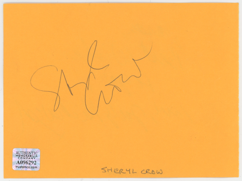 Joely Richardson & Sheryl Crow Autographed Signed Album Page AMCo COA