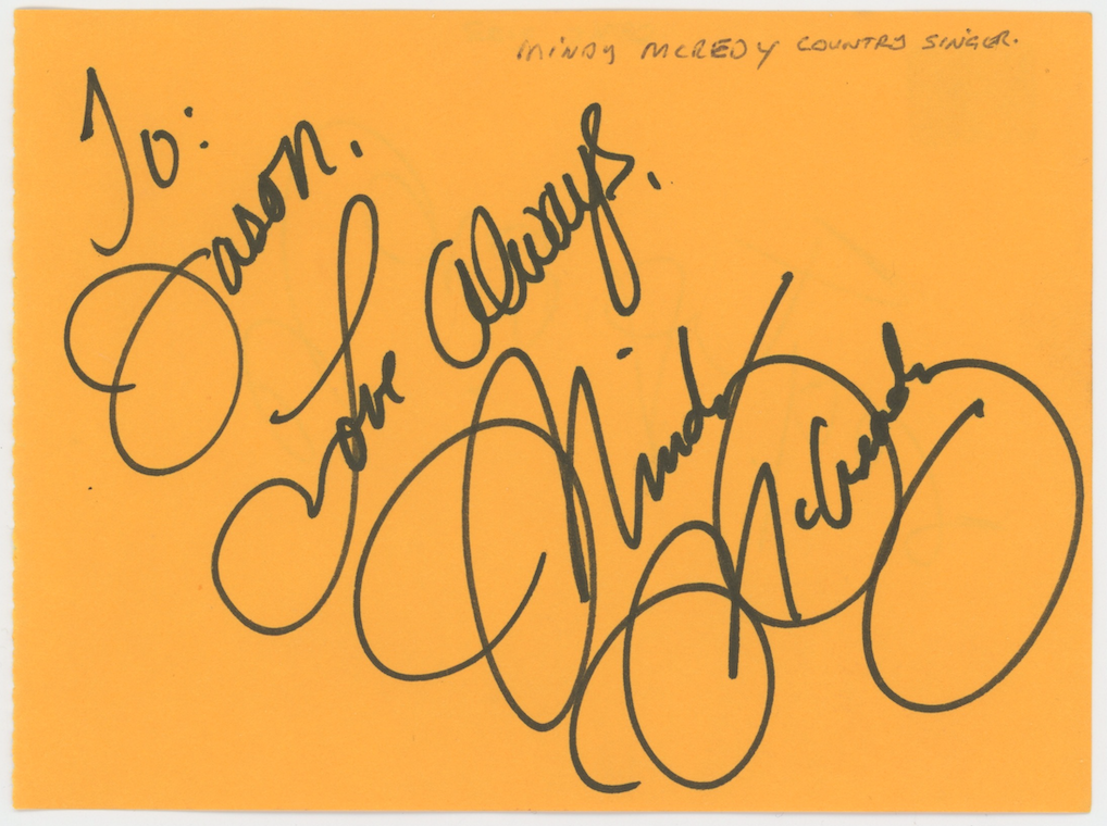 Mindy McCready & Eric Sykes Autographed Signed Album Page AMCo COA
