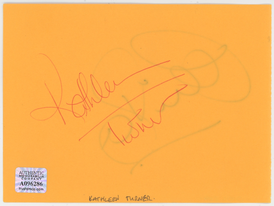 Chris Rea & Kathleen Turner Autographed Signed Album Page AMCo COA