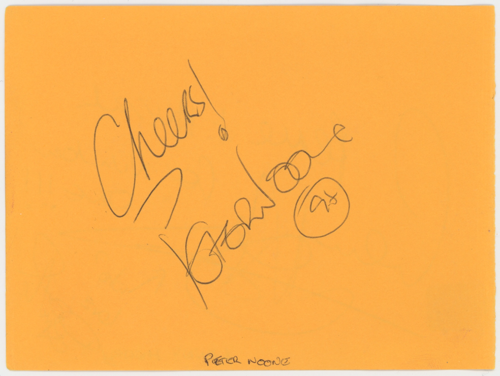 Peter Noone & Lenny Henry Autographed Signed Album Page AMCo COA