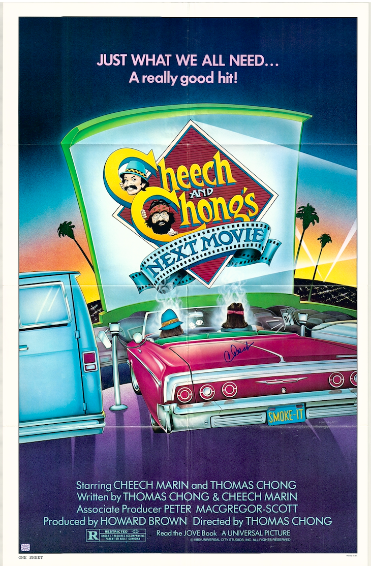 Cheech and Chong's Next Movie Cheech Marin Autographed Signed Poster AMCo COA
