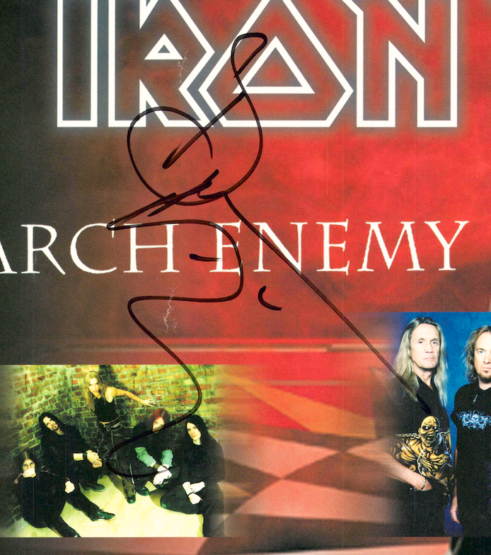 Iron Maiden 2004 Japanese Autographed Signed Concert Poster AMCo COA