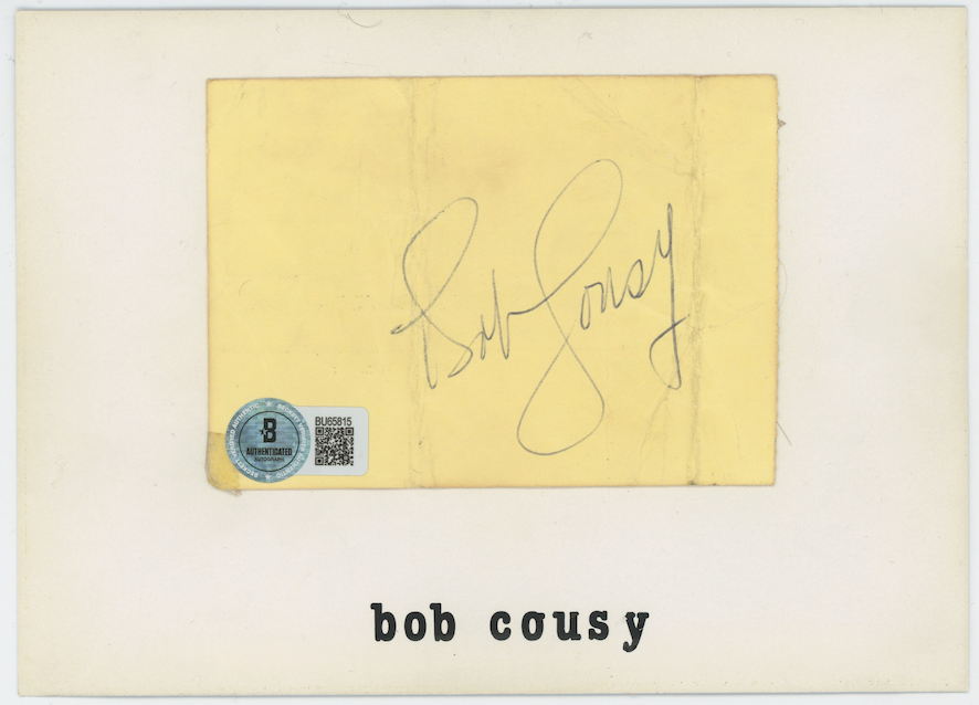 Bob Cousy Boston Celtics Autographed Signed Album Page Beckett BAS COA