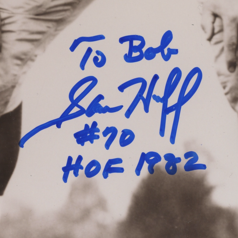 Sam Huff New York Giants HOF 1982 Autographed Signed 8x10 AMCo COA