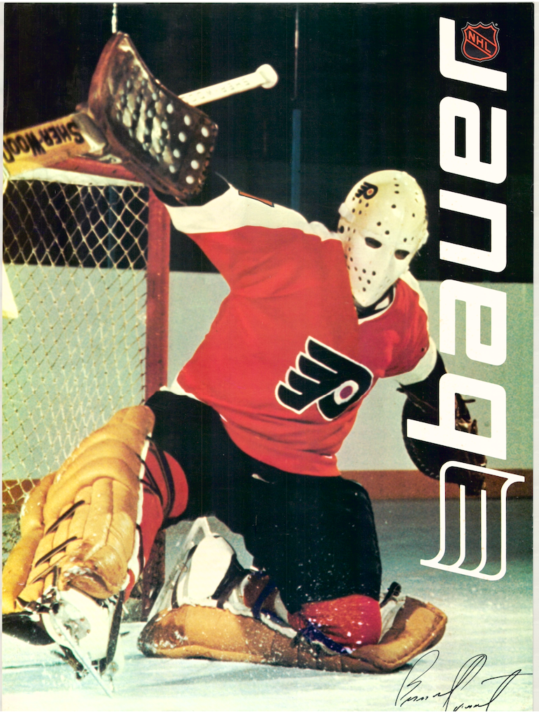 Bernie Parent Philadelphia Flyers Vintage Original 1975 Bauer Skate Poster AMCo 