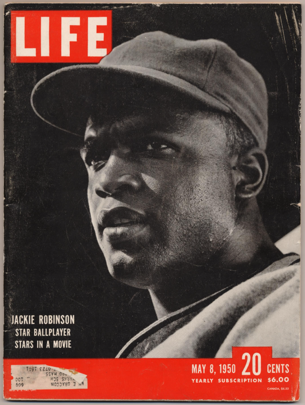 Jackie Robinson Brooklyn Dodgers Vintage Original 1950 LIFE Magazine  