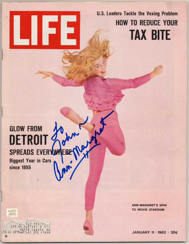 Ann-Margret Viva Las Vegas Autographed Signed LIFE Magazine AMCo COA