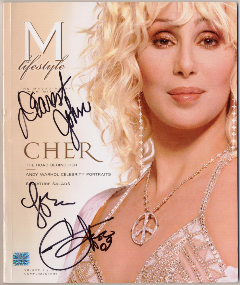 Cher Believe Singer Autographed Signed Lifestyle Magazine AMCo COA