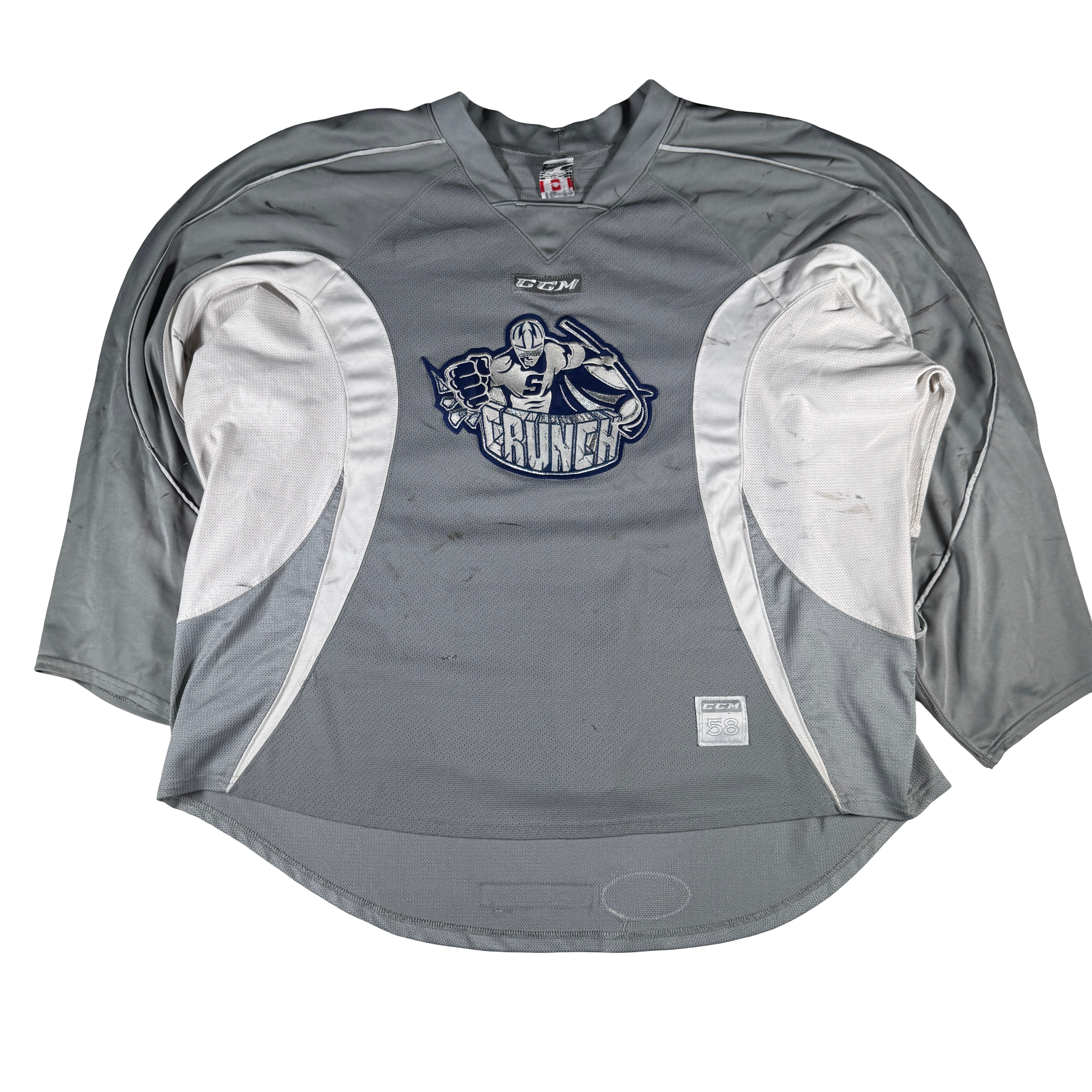 Syracuse Crunch 2016-17 Game Worn Used Size 58 CCM Practice Jersey GA 