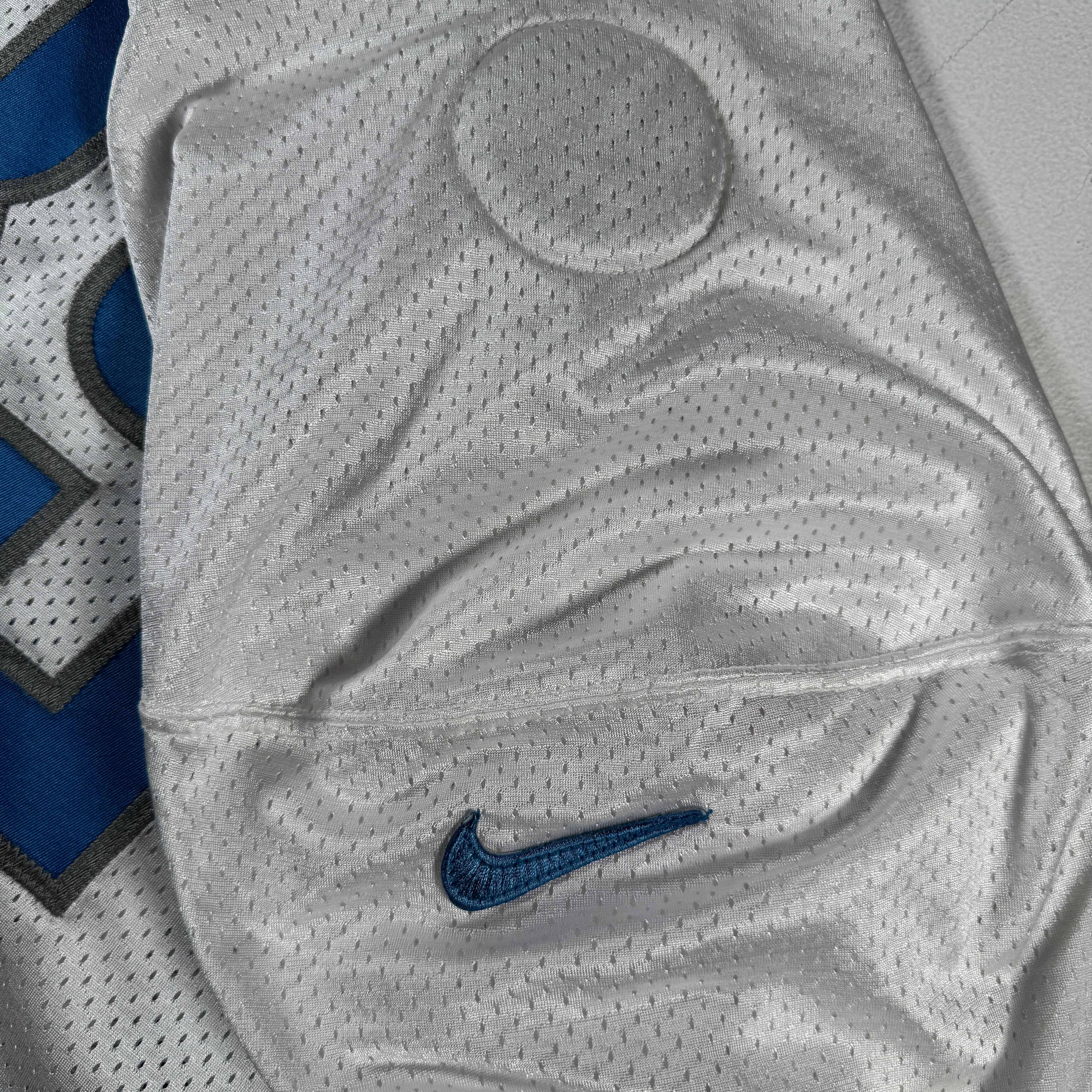 Detroit Lions #89 2024 Era White Game Worn Used Nike Practice Jersey GA 