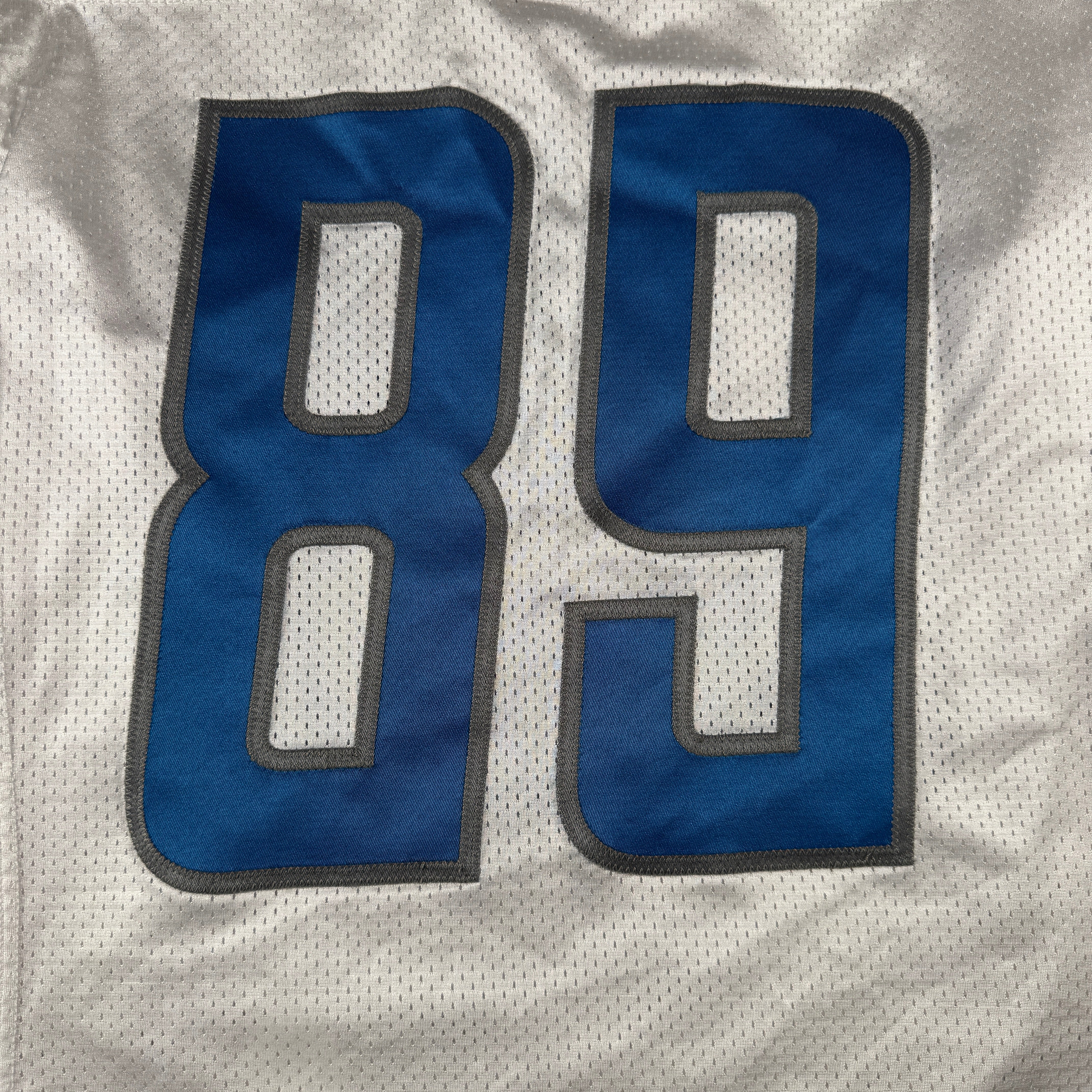 Detroit Lions #89 2024 Era White Game Worn Used Nike Practice Jersey GA 