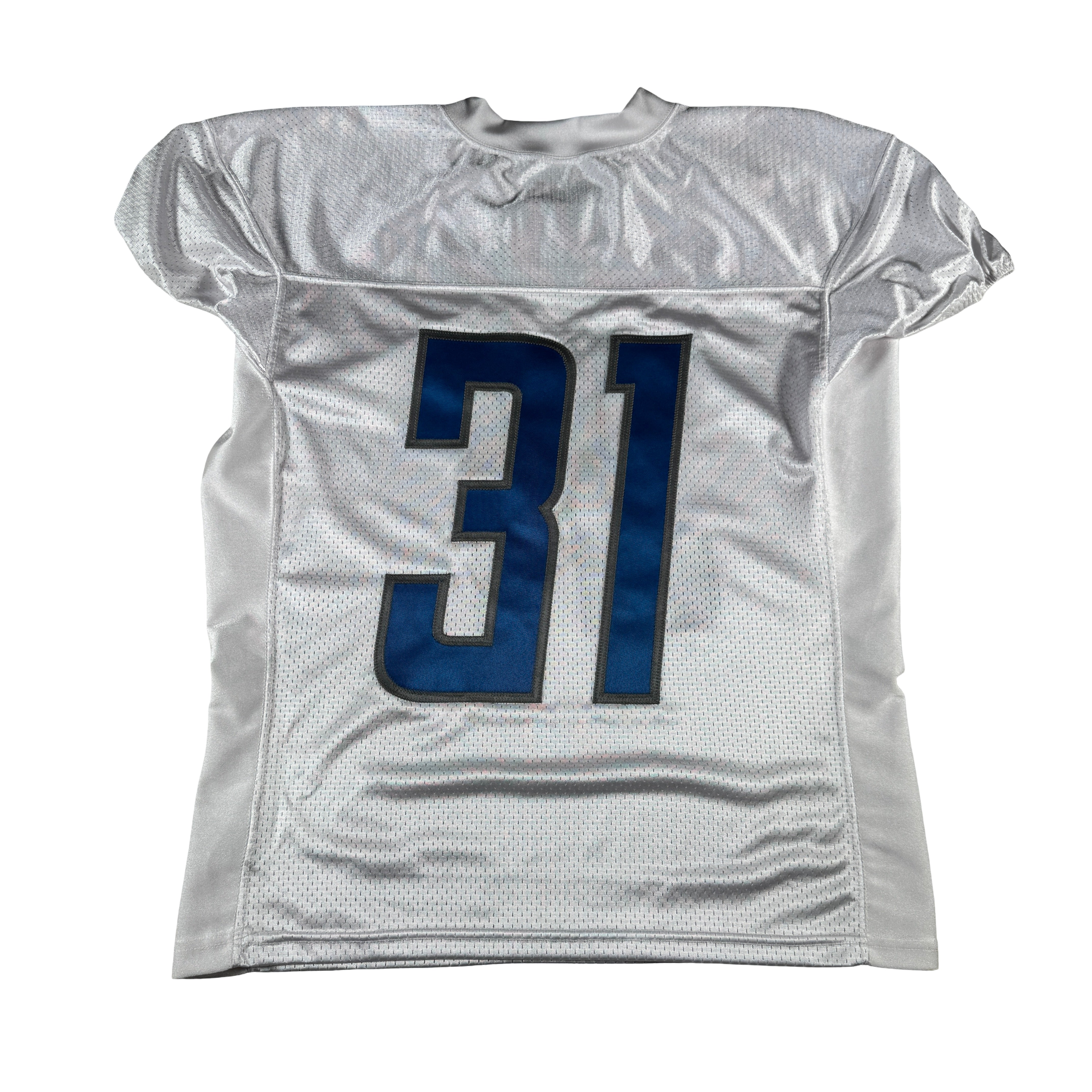 Detroit Lions #31 2024 Era White Game Worn Used Nike Practice Jersey GA 