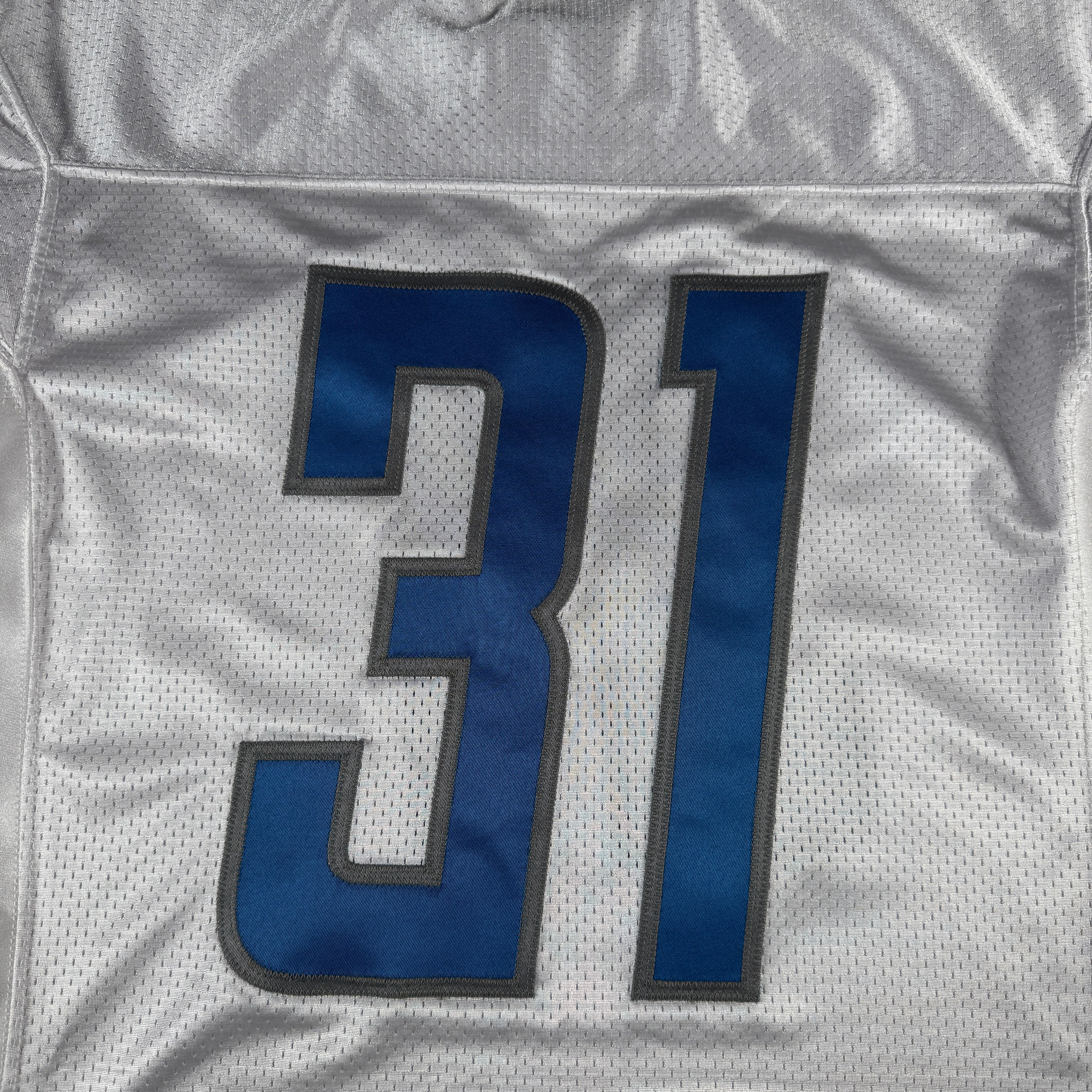 Detroit Lions #31 2024 Era White Game Worn Used Nike Practice Jersey GA 