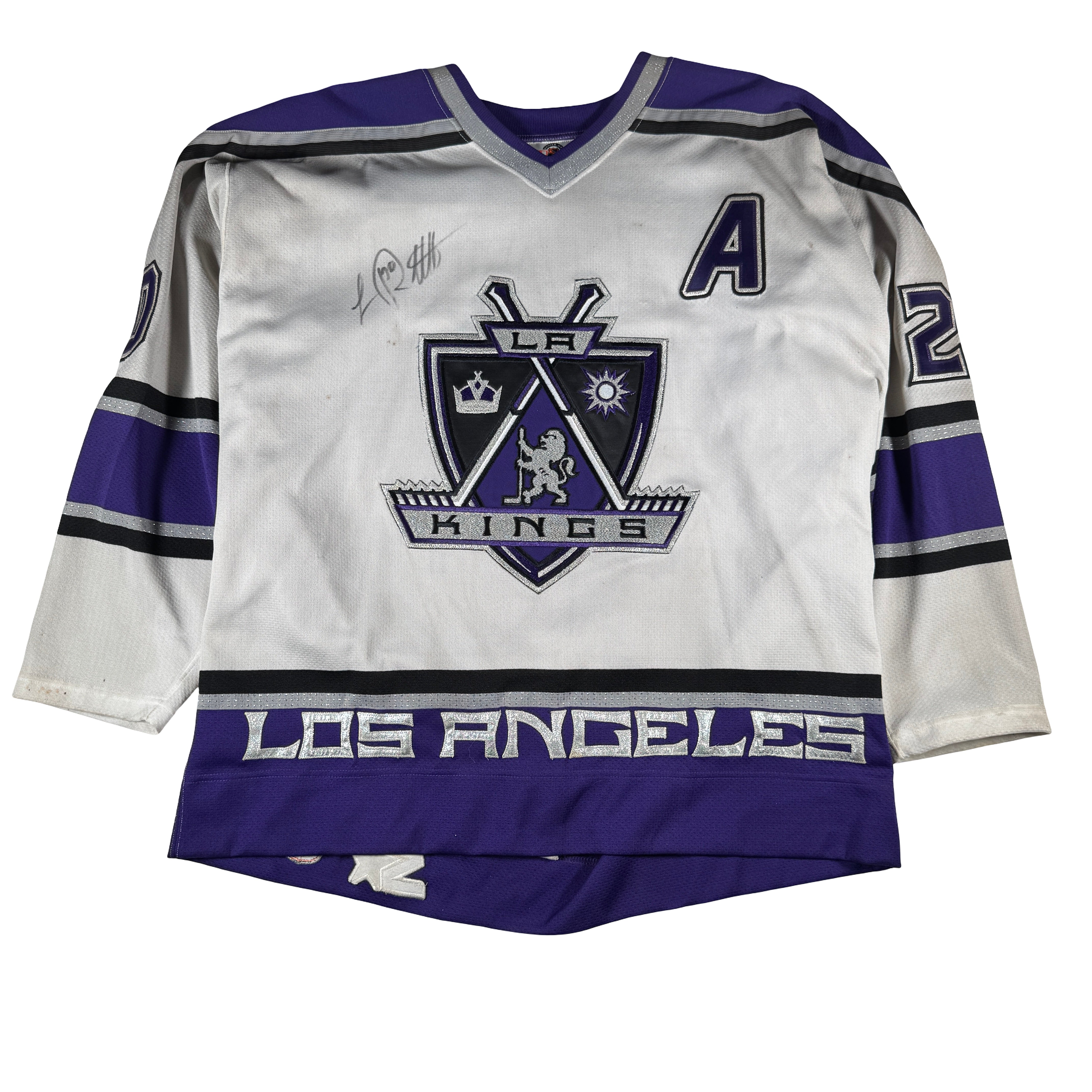 Luc Robitaille Los Angeles Kings Autographed Signed Pro Model Jersey Kings LOA