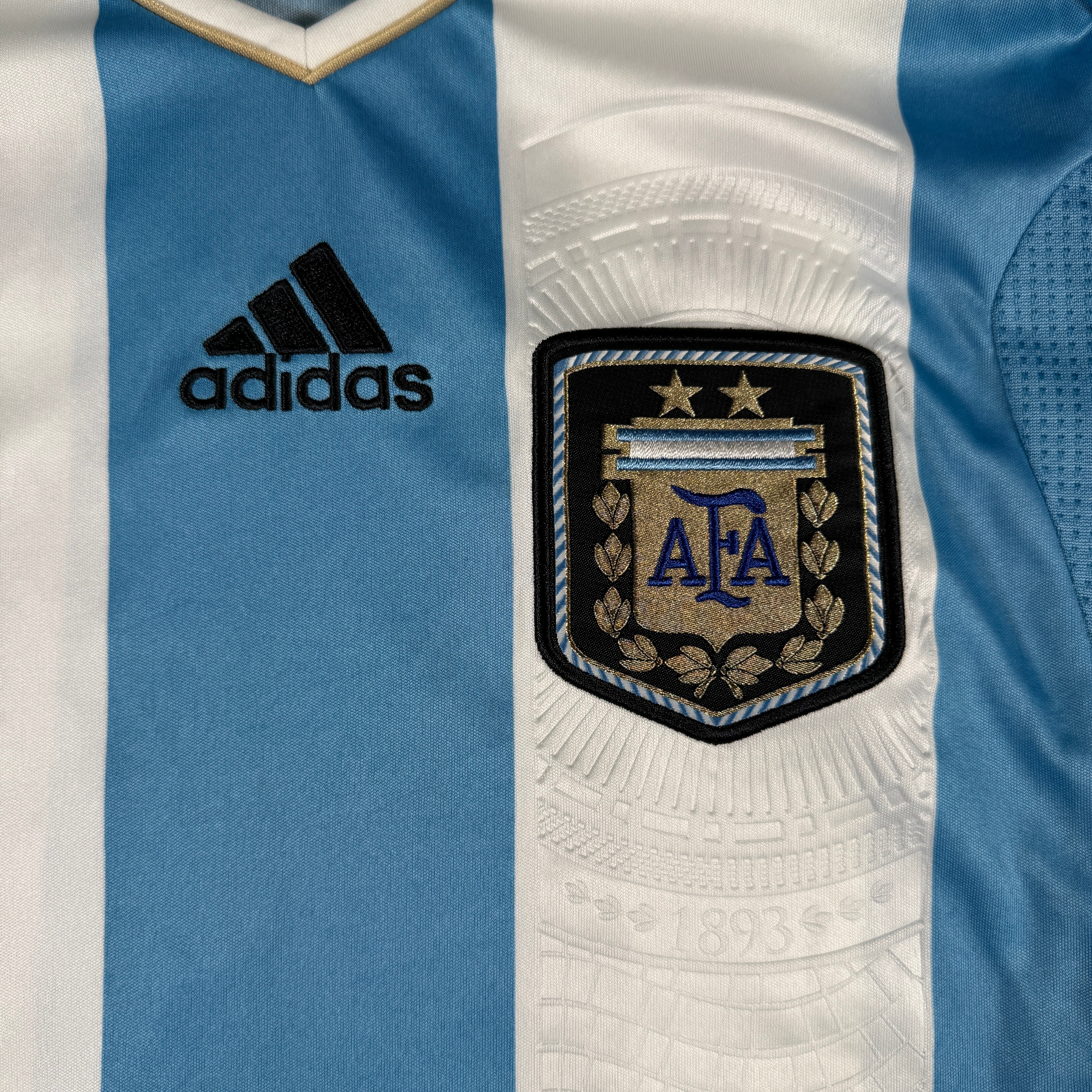 Sergio Aguero Authentic Adidas Argentina World Cup Size S Jersey GA 