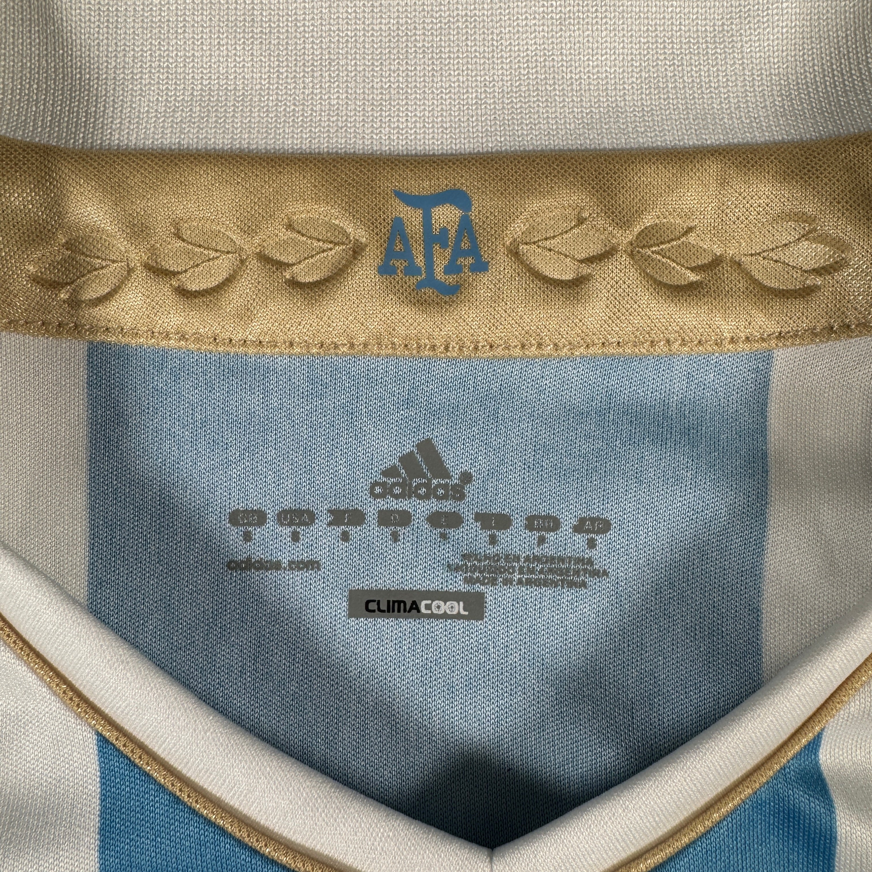 Sergio Aguero Authentic Adidas Argentina World Cup Size S Jersey GA 