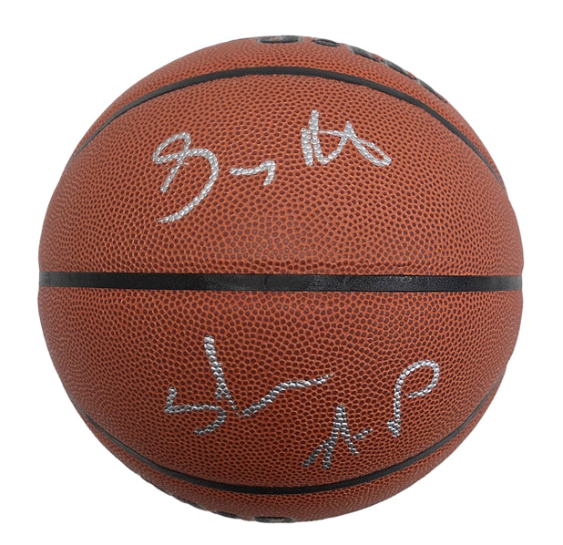 Gary Payton & Shawn Kemp Sonics Autographed Signed Basketball Beckett BAS