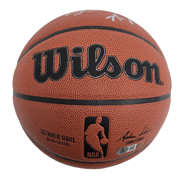 Gary Payton & Shawn Kemp Sonics Autographed Signed Basketball Beckett BAS