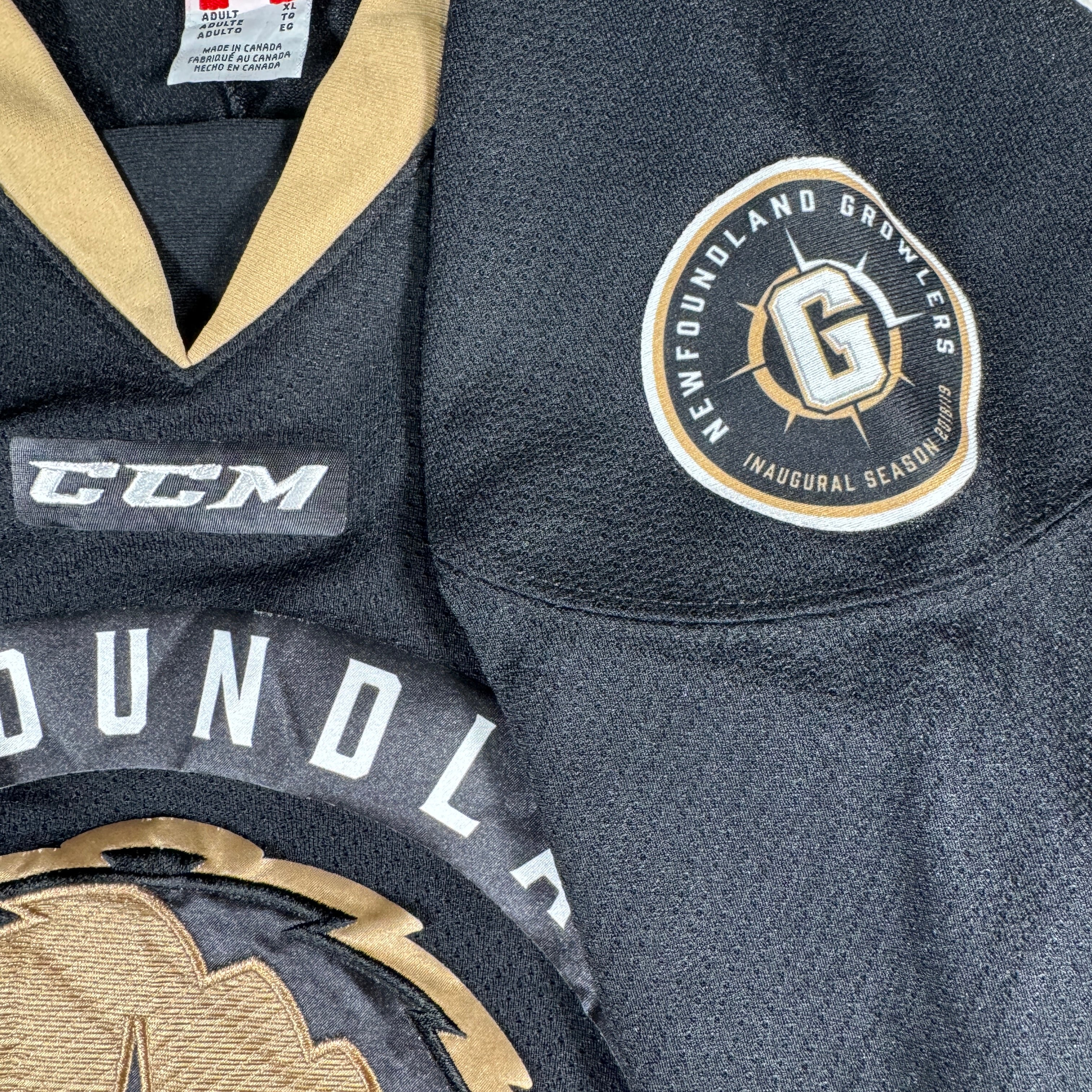 Newfoundland Growlers Original Official CCM ECHL Hockey Jersey GA 