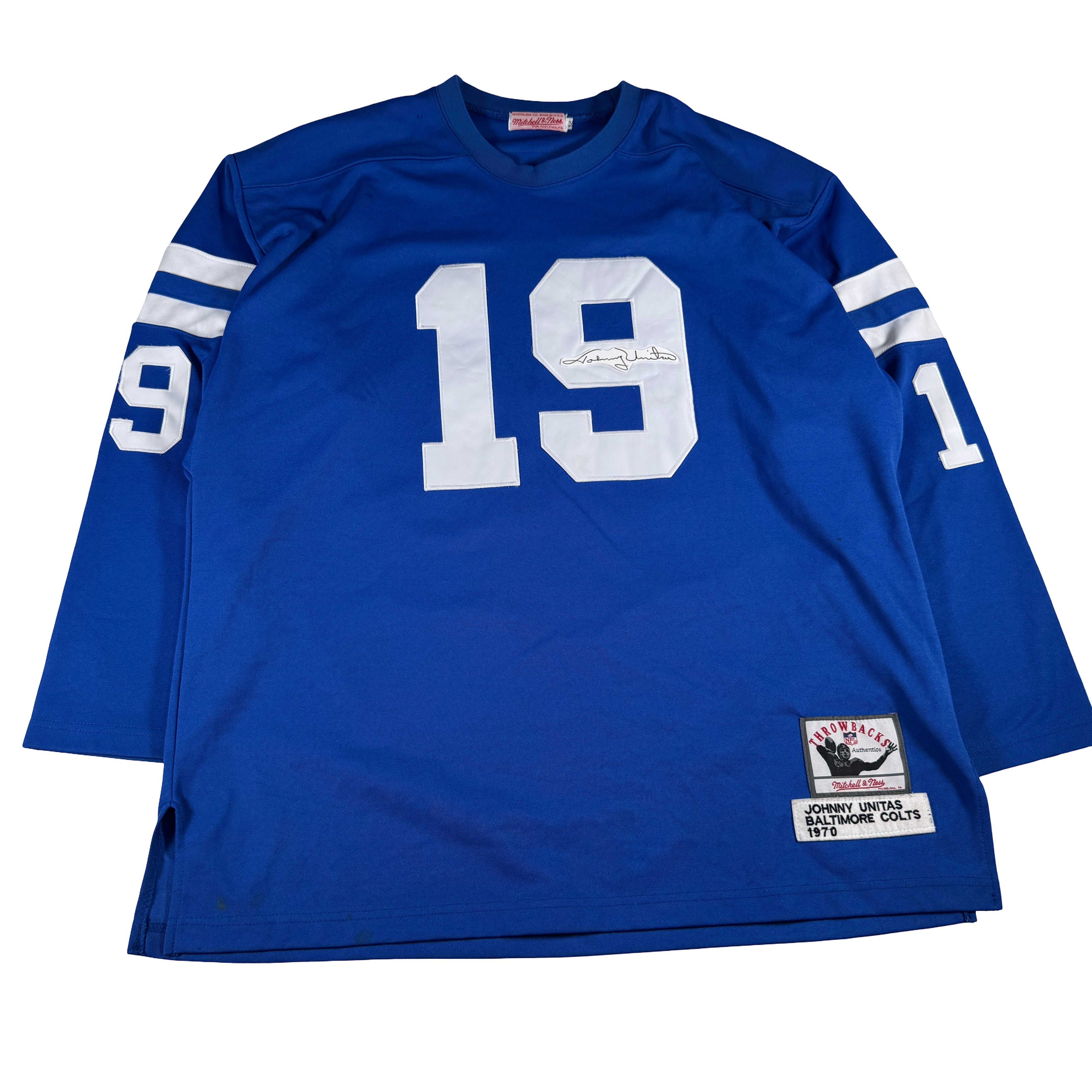 Johnny Unitas Baltimore Colts Autographed Signed Mitchell & Ness Jersey AMCo COA