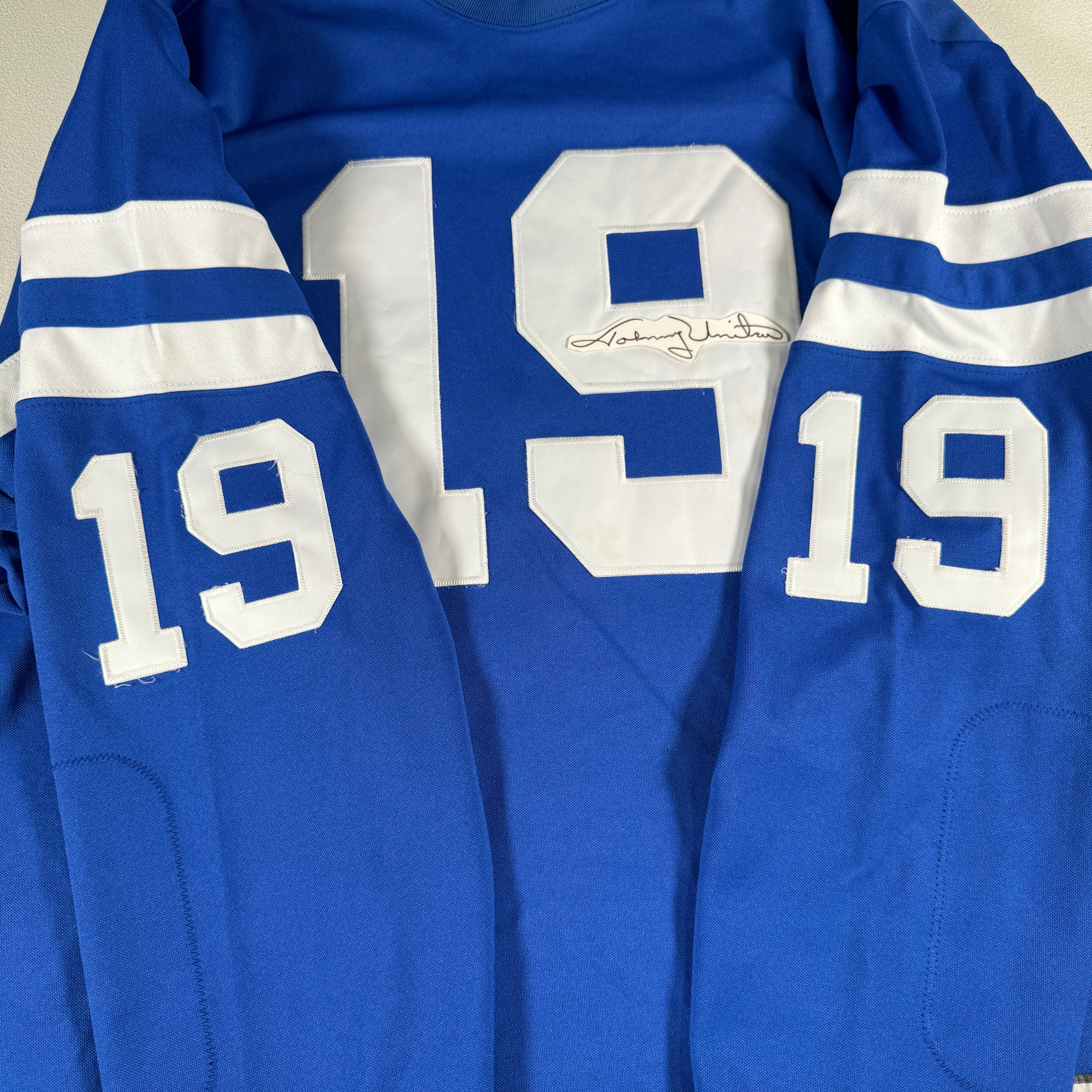 Johnny Unitas Baltimore Colts Autographed Signed Mitchell & Ness Jersey AMCo COA