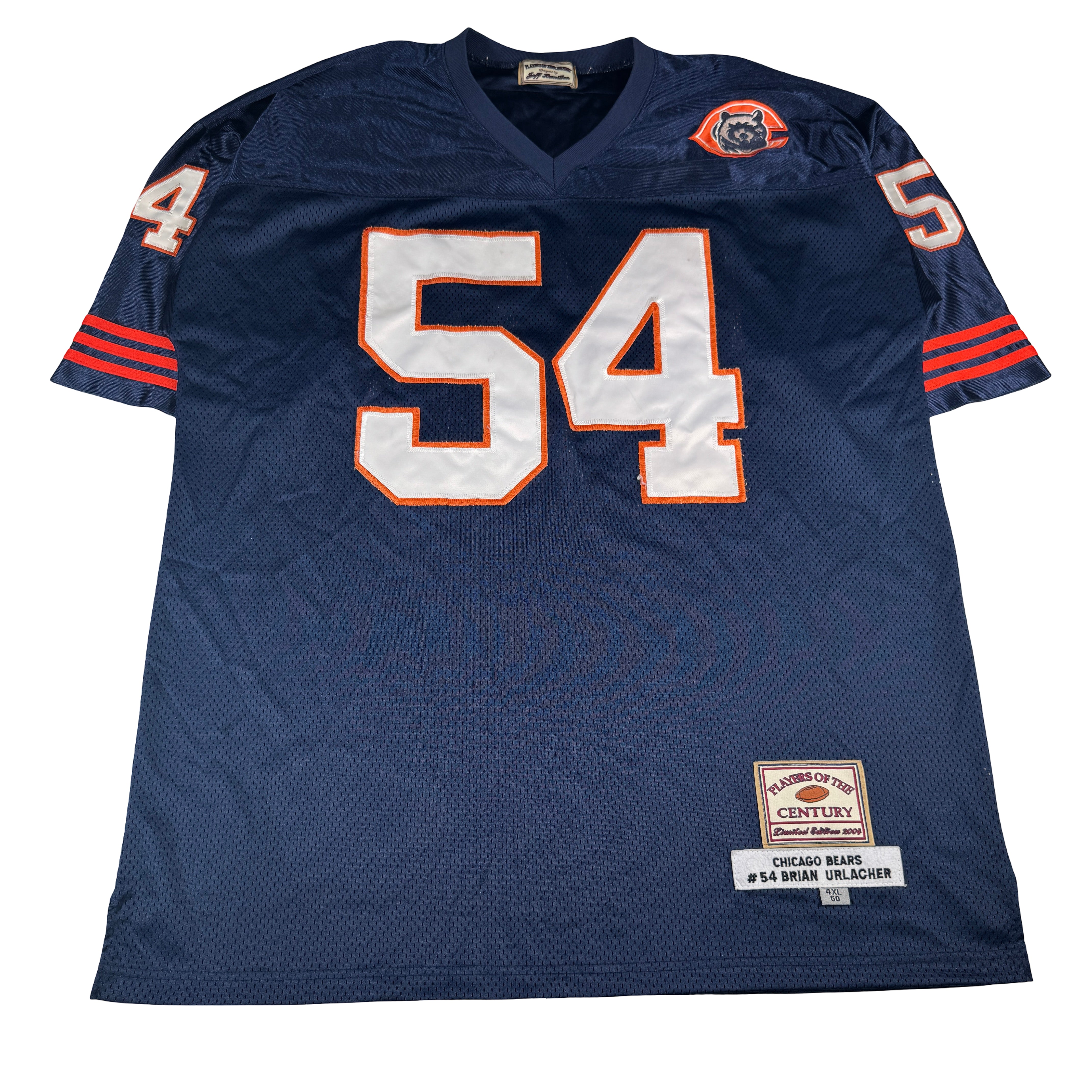 Brian Urlacher Jeff Hamilton Players Of The Century Chicago Bears Size 4XL Jersey GA 