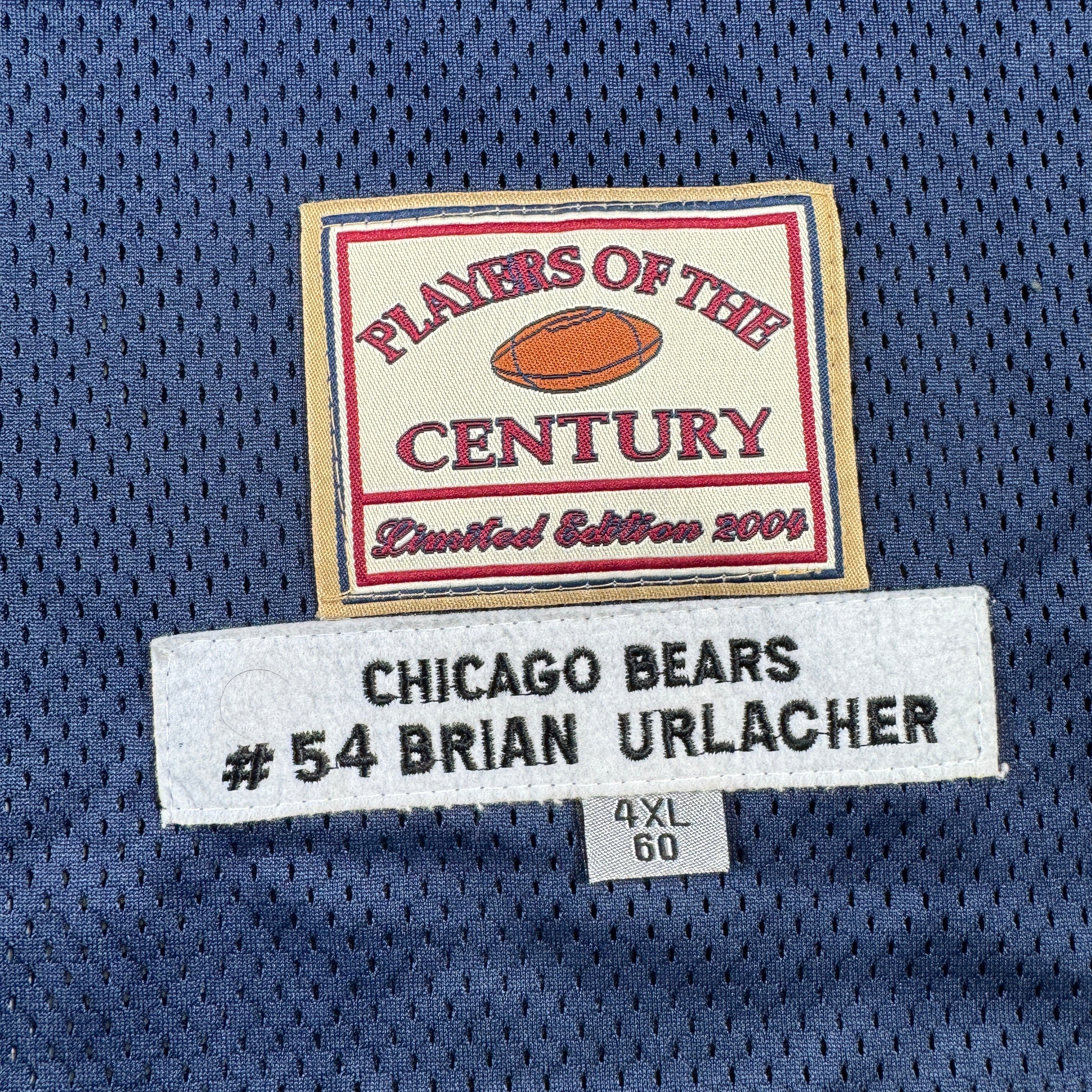 Brian Urlacher Jeff Hamilton Players Of The Century Chicago Bears Size 4XL Jersey GA 