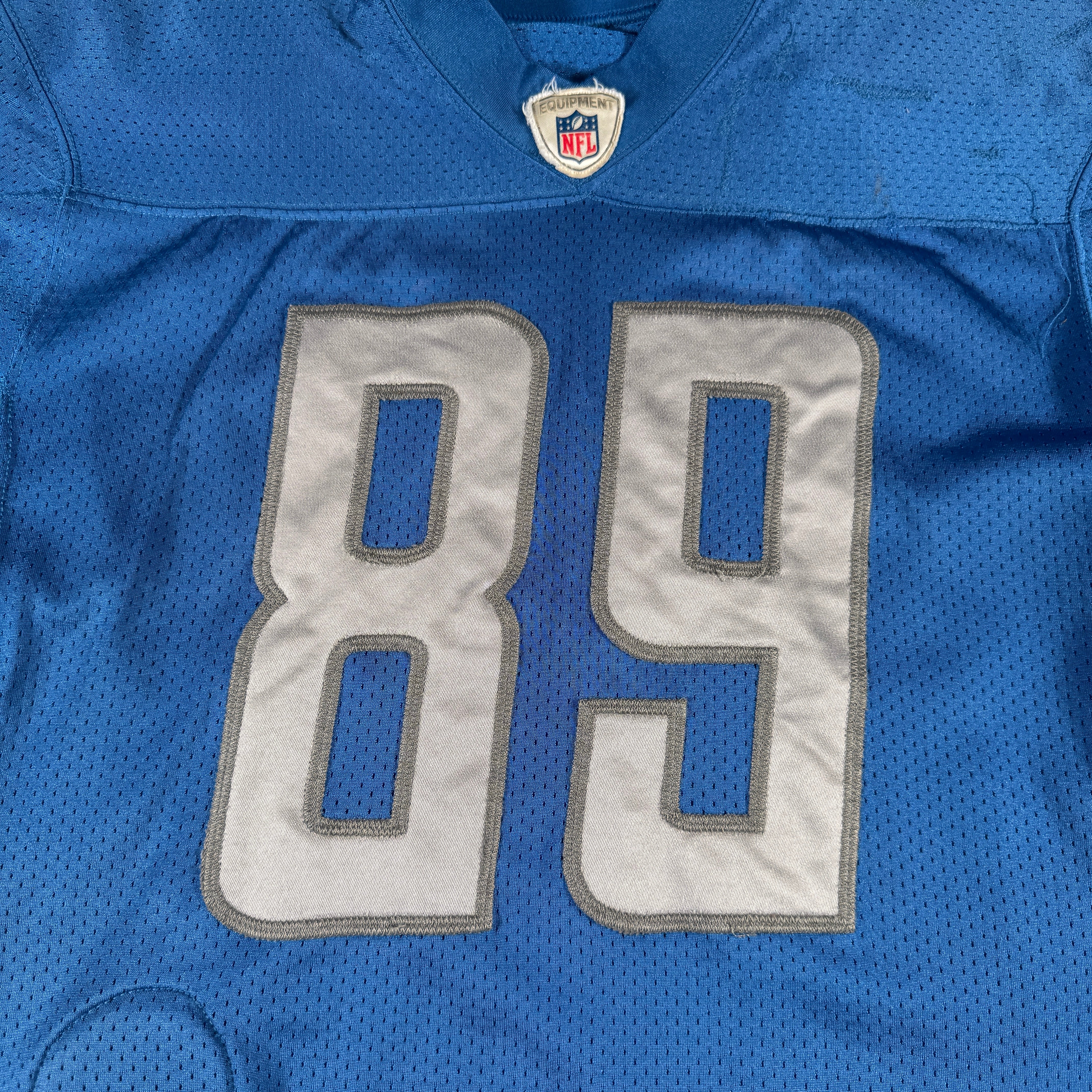 Detroit Lions #89 2024 Era White Game Worn Used Nike Practice Jersey GA 