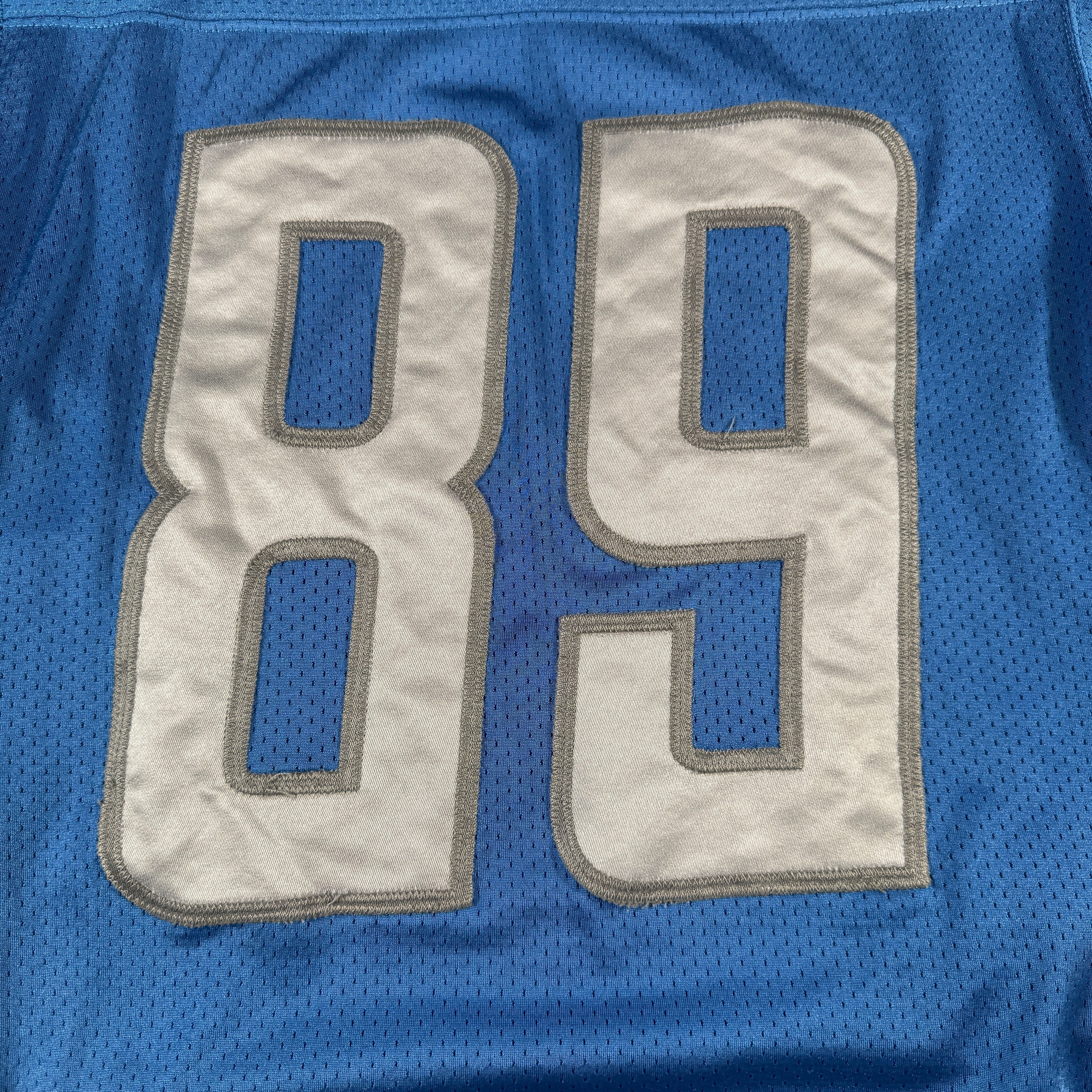 Detroit Lions #89 2024 Era White Game Worn Used Nike Practice Jersey GA 