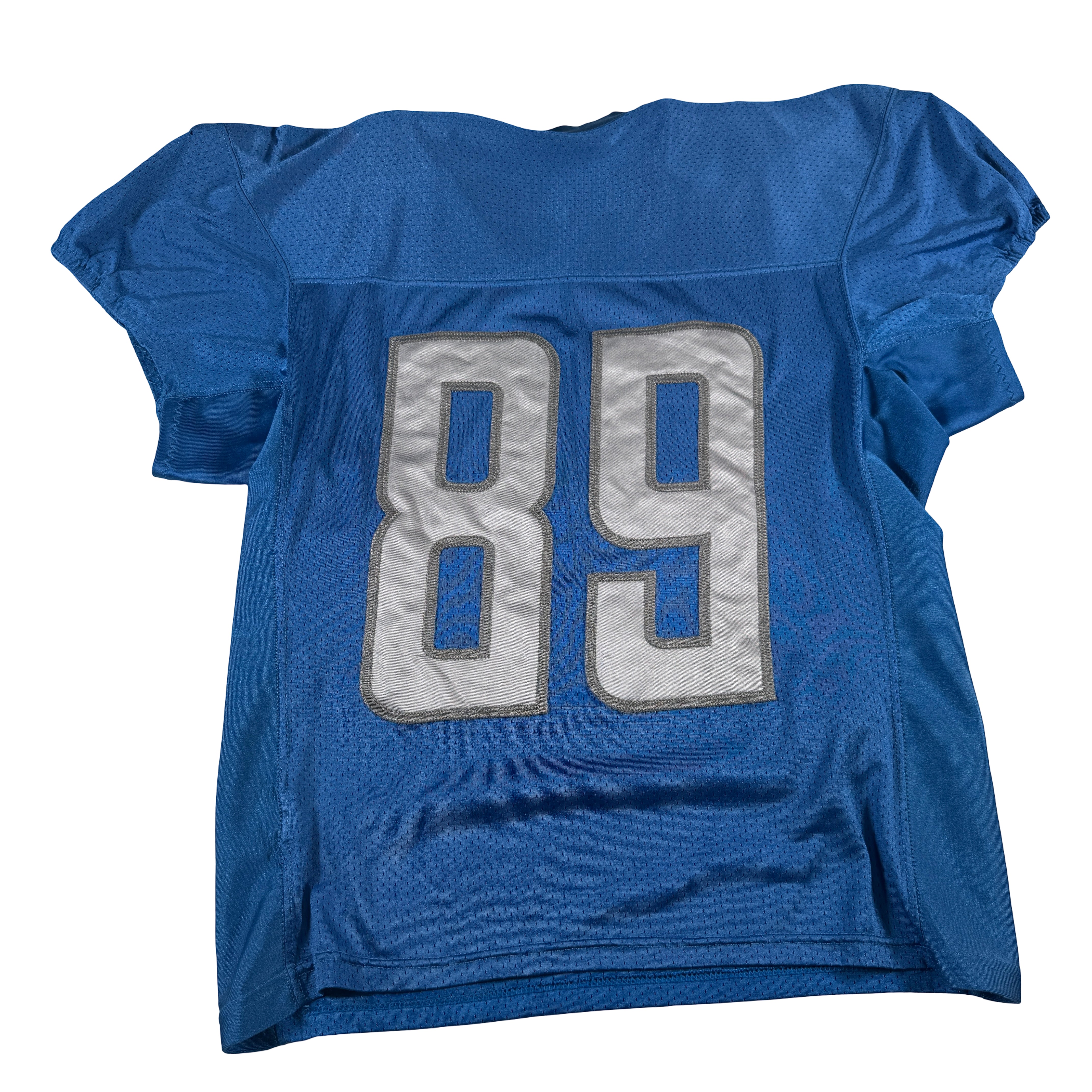 Detroit Lions #89 2024 Era White Game Worn Used Nike Practice Jersey GA 