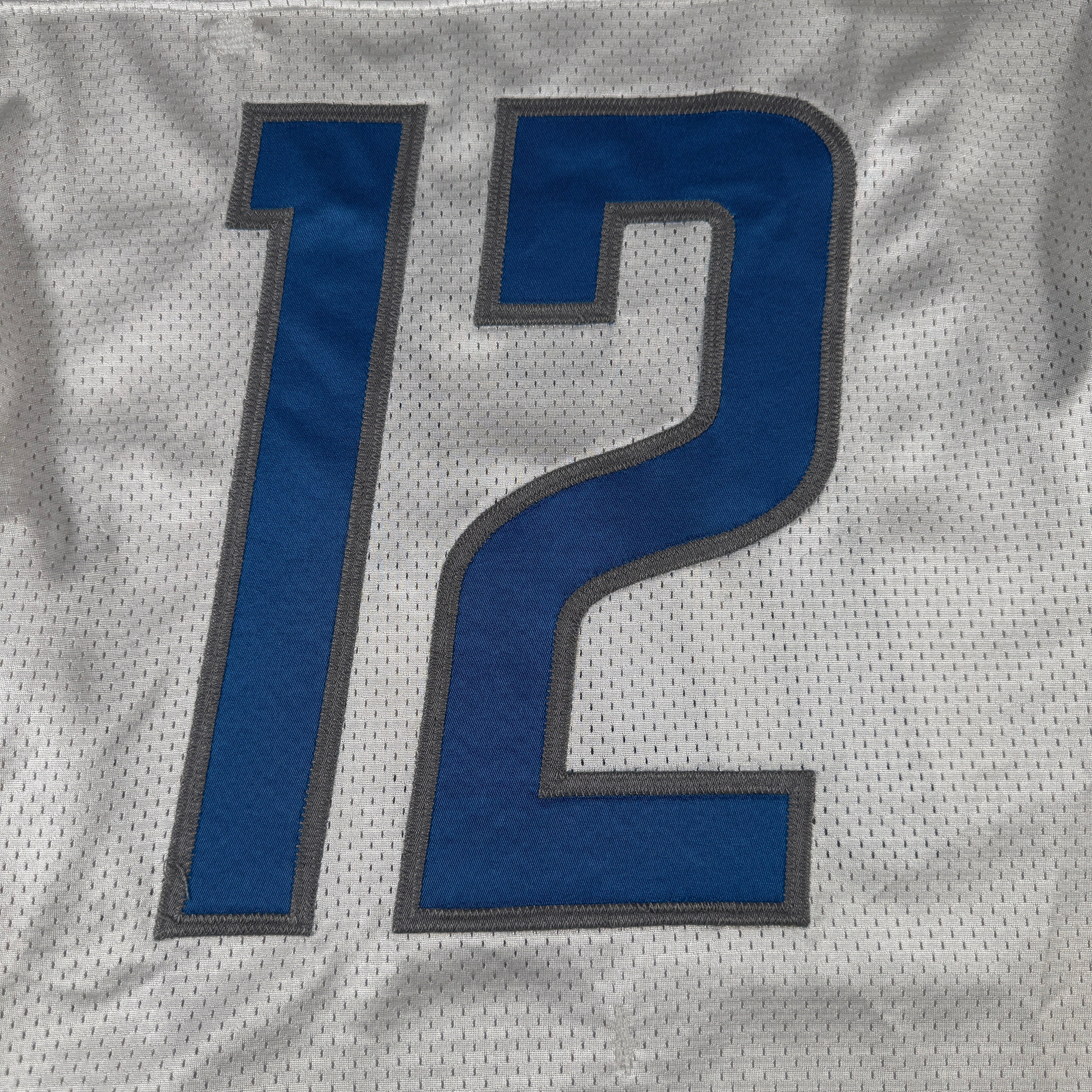 Detroit Lions #12 2024 Era White Game Worn Used Nike Practice Jersey GA 